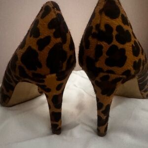 JCrew Leopard 3.25 heels Size 7